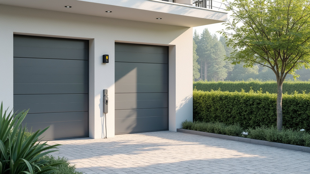 Borne électrique installée dans un parking de copropriété à Yvignac-la-Tour
