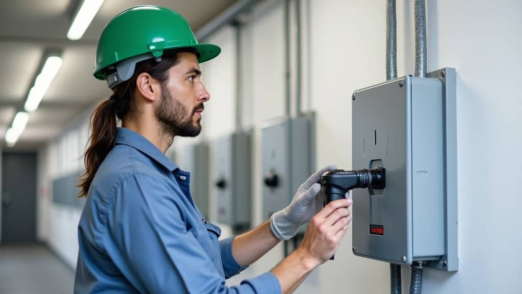 Borne électrique installée et en fonctionnement à Nohic