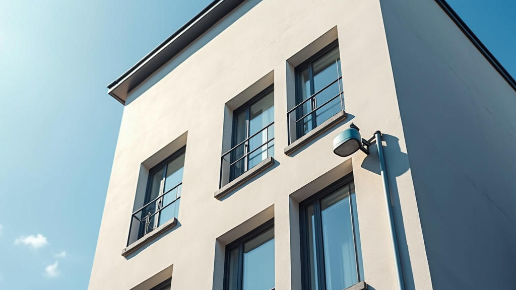 Borne électrique installée sur la façade d