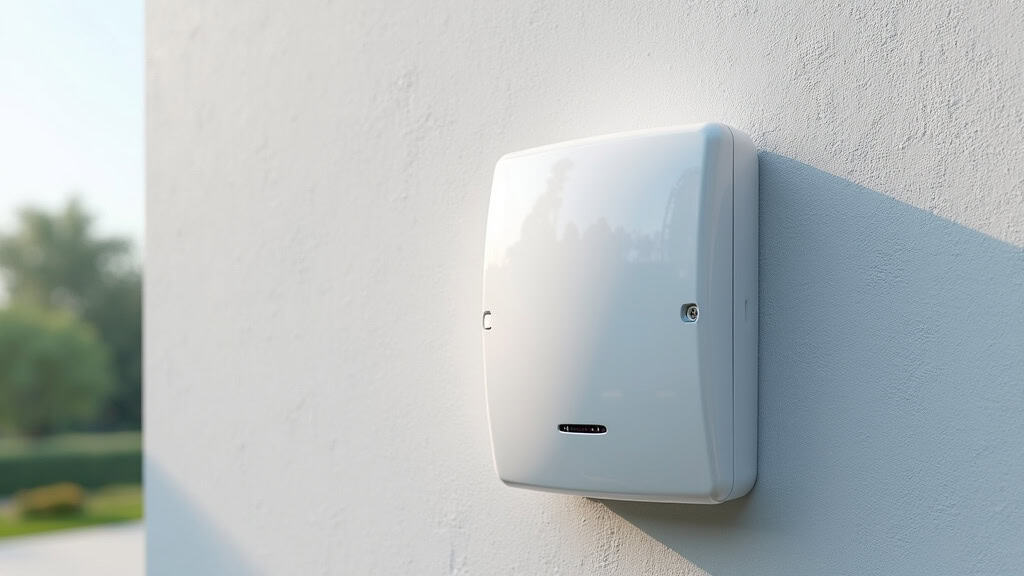Borne électrique installée sur un mur extérieur à La Barthe-de-Neste