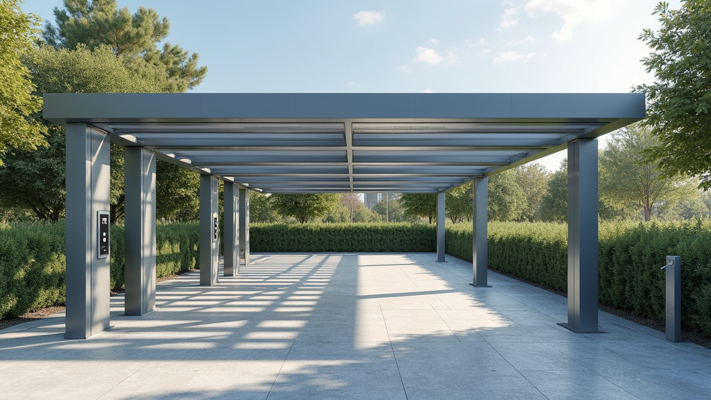 Borne électrique installée sur un parking privé à Démouville