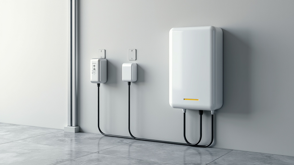 Borne murale de recharge électrique installée à l