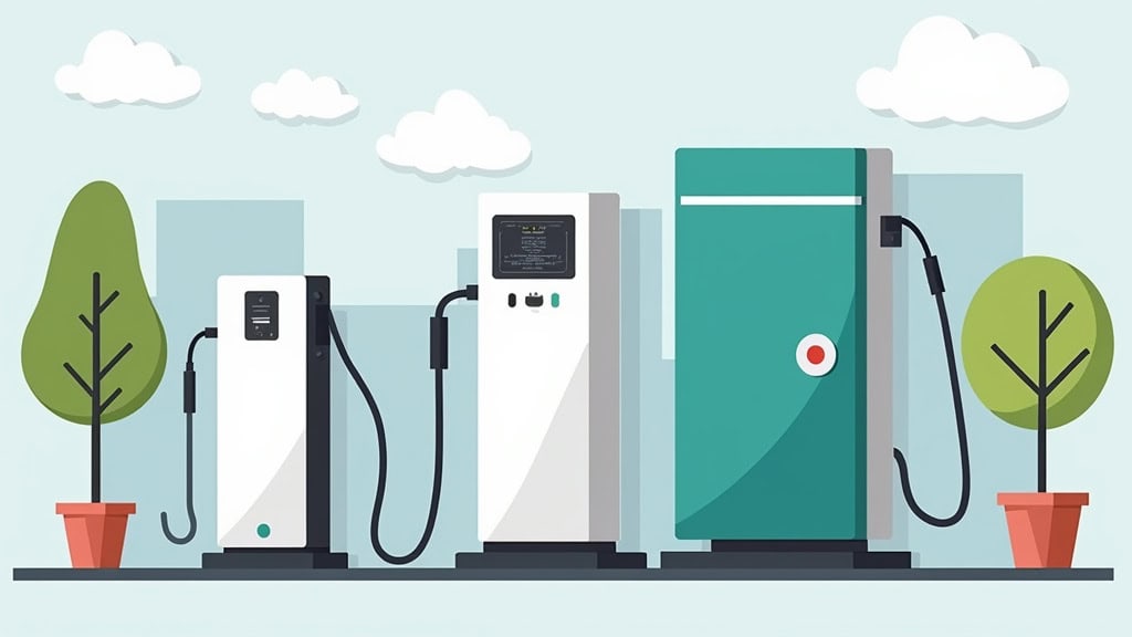 Comparaison des puissances de borne de recharge électrique à Névez : 7,4 kW, 11 kW et 22 kW