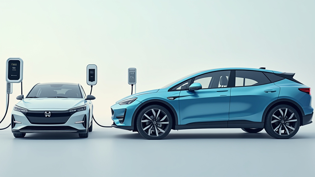 Comparaison visuelle de différents modèles de bornes de recharge pour véhicules électriques