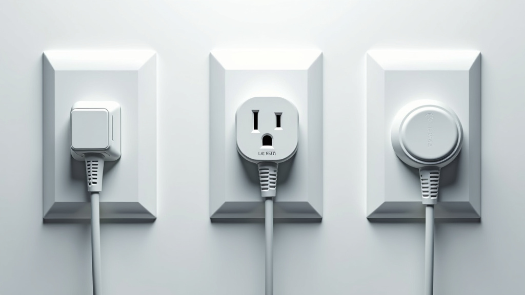 Comparaison visuelle des différents types de bornes de recharge électrique : borne murale, prise renforcée et borne rapide