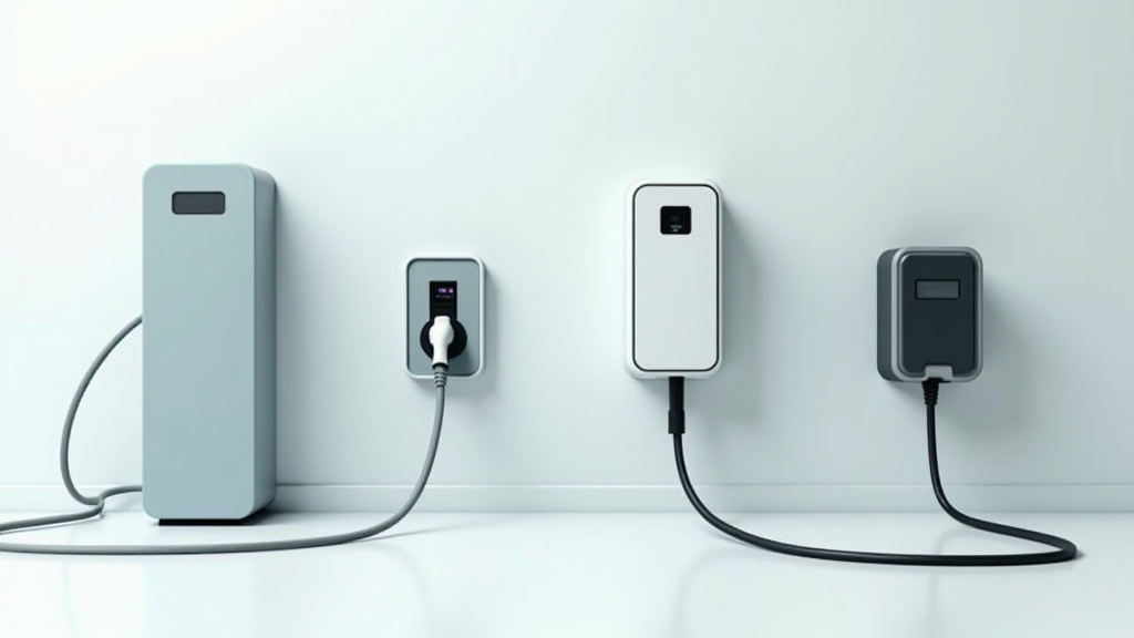 Comparaison visuelle des différents types de bornes de recharge électrique