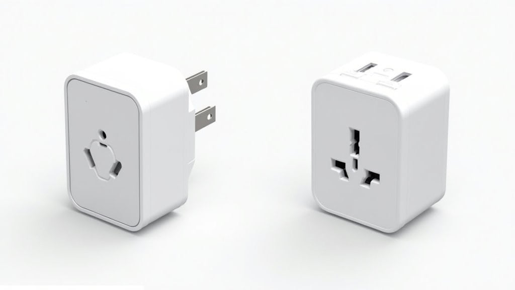 Comparaison visuelle des différents types de bornes de recharge : Wallbox, prise renforcée et prise standard