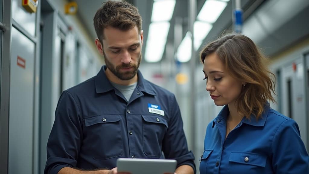 Électricien certifié IRVE en train d