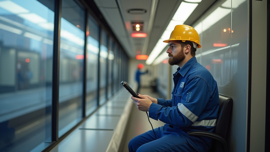 Électricien certifié IRVE en train d