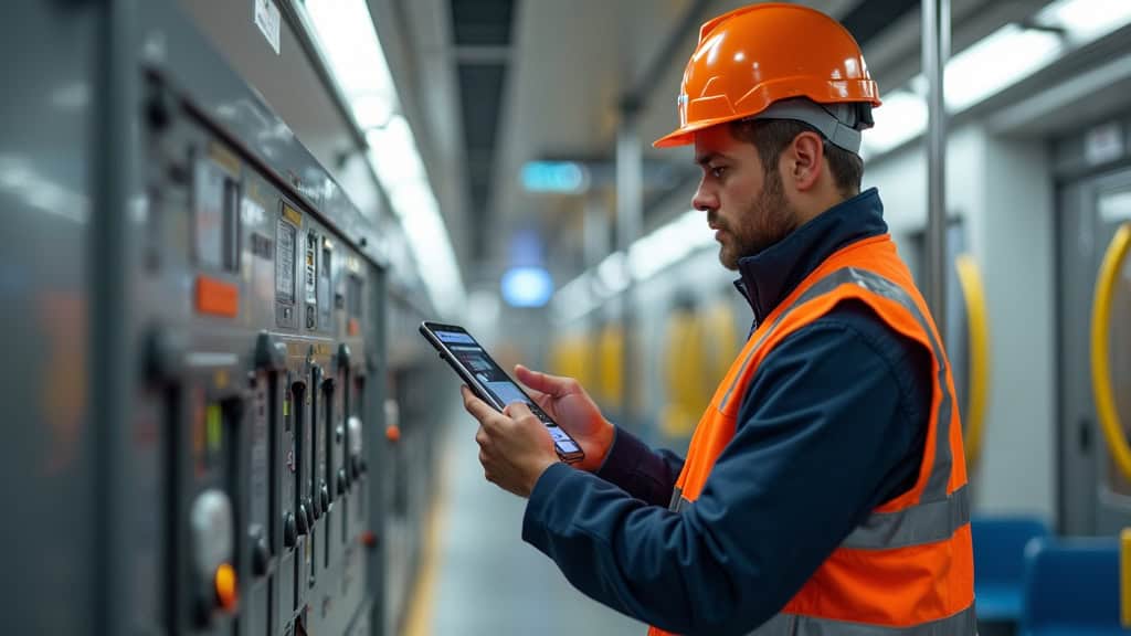 Électricien certifié IRVE en train d
