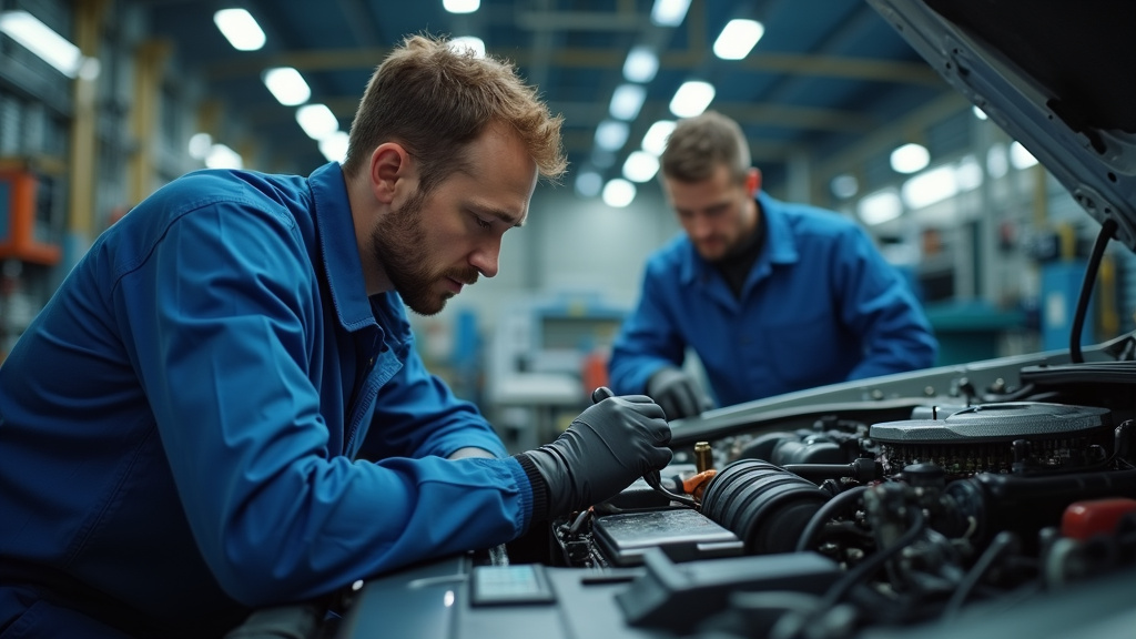Électricien effectuant un diagnostic technique pour l