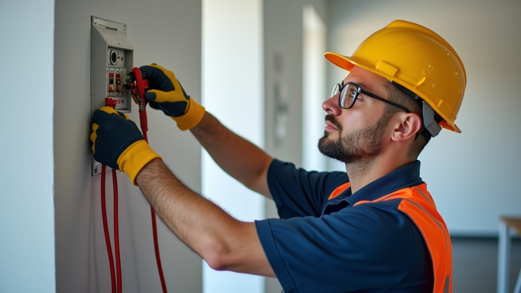 Électricien en intervention pour l