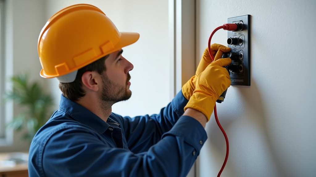 Électricien en intervention pour l