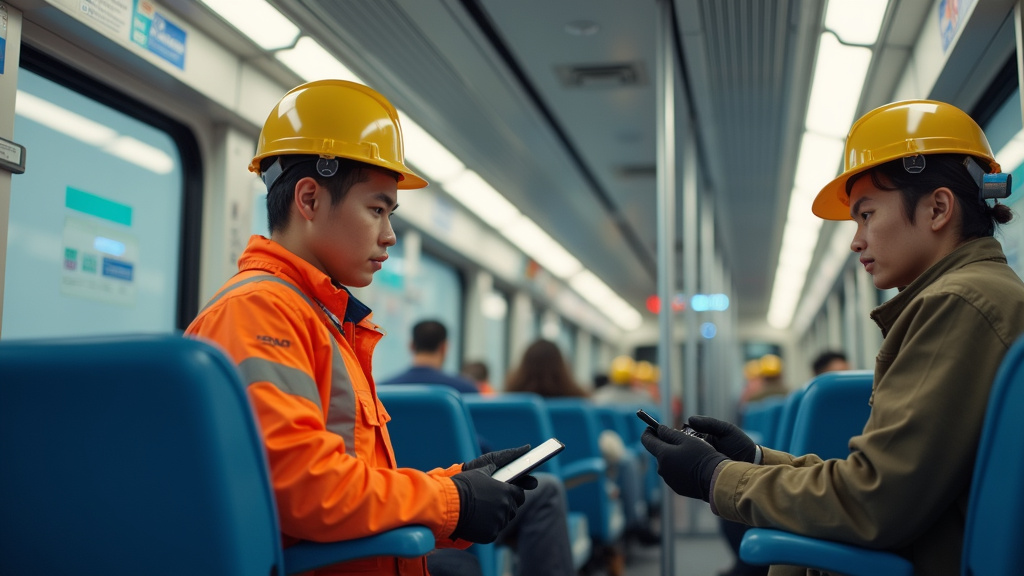 Électricien en train d