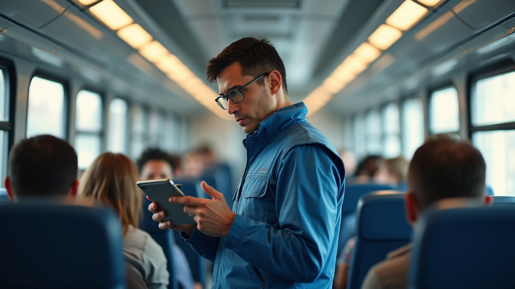 Électricien en train d