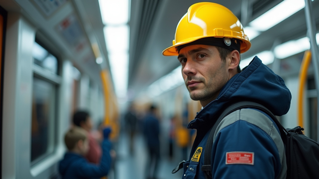 Électricien en train d