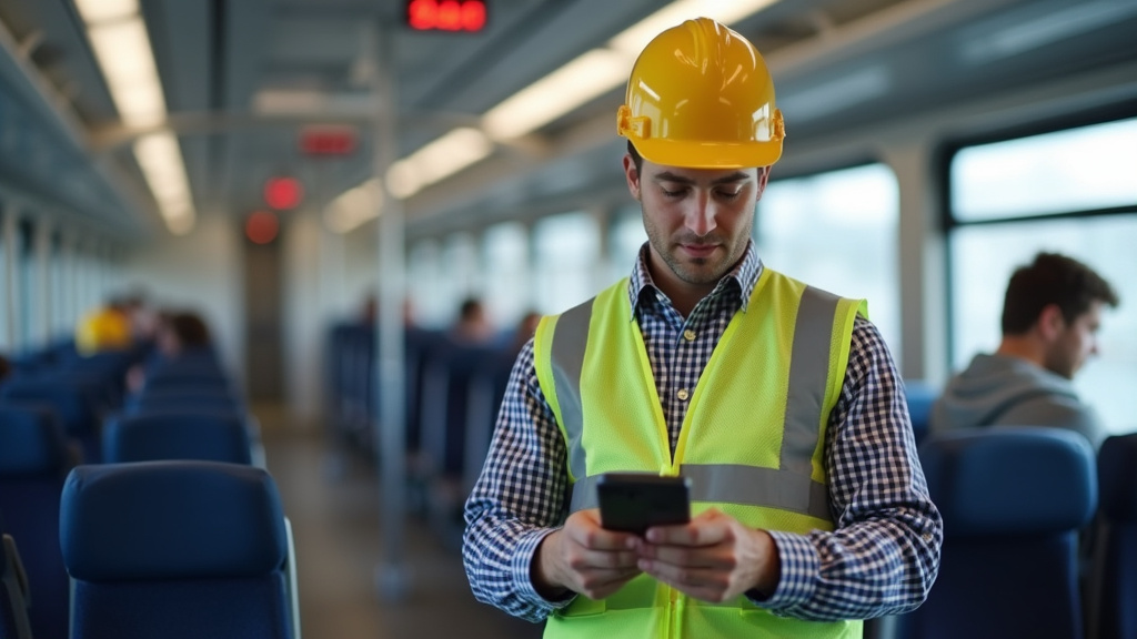 Électricien en train d