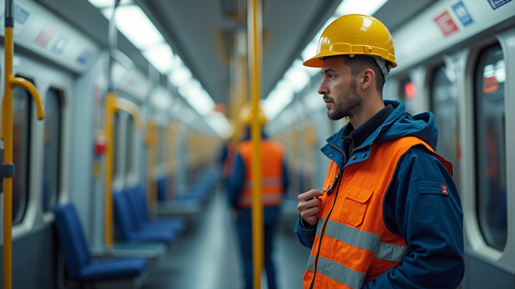 Électricien en train d