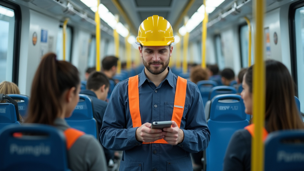 Électricien en train d
