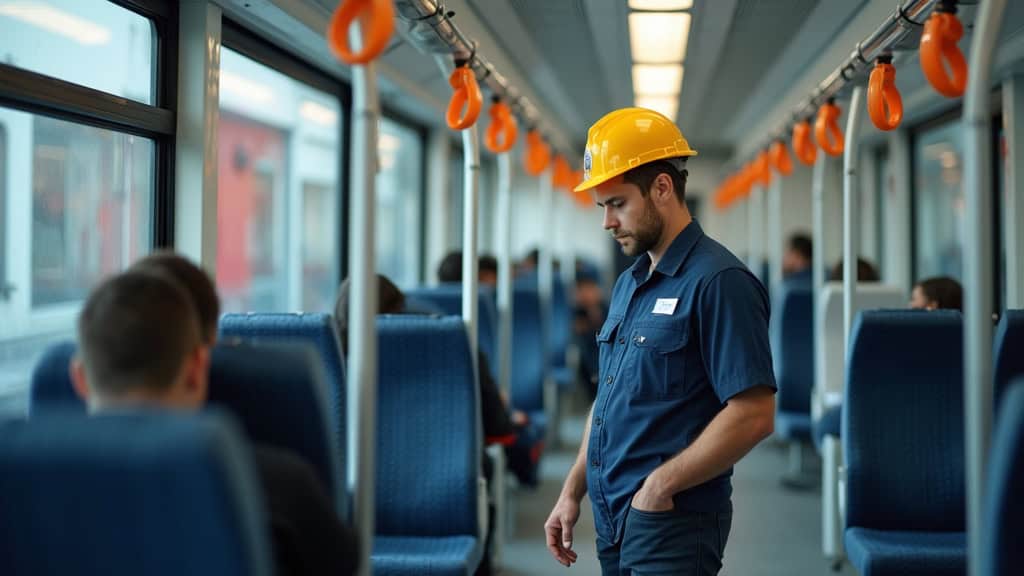 Électricien en train d