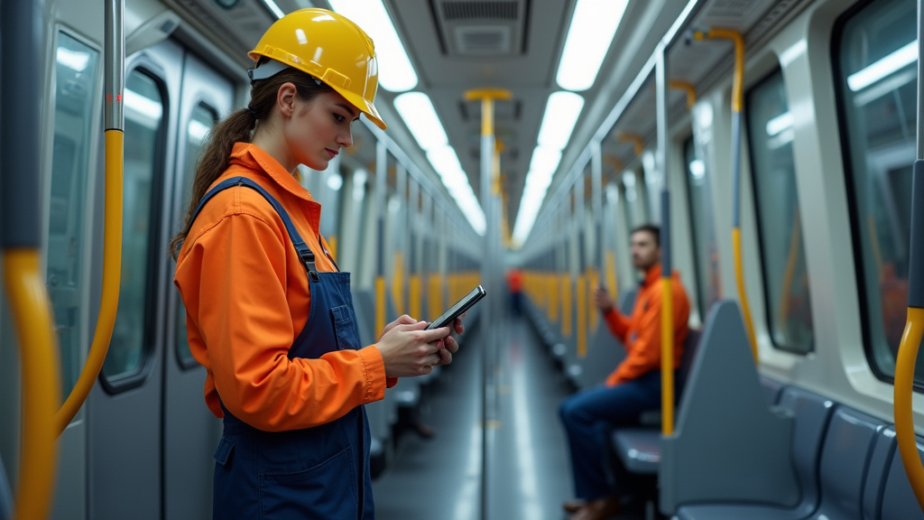 Électricien en train d