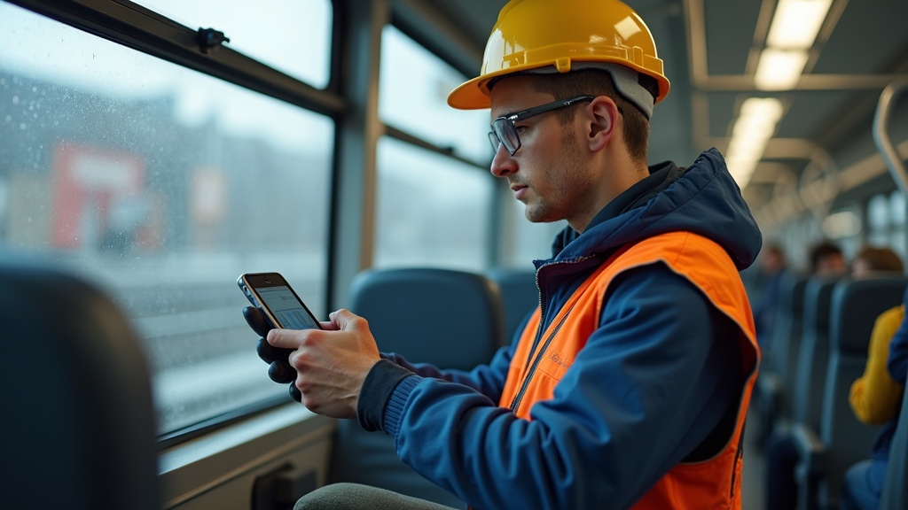 Électricien en train d