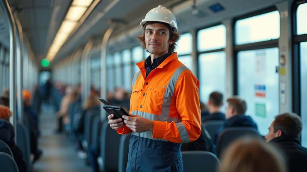 Électricien en train d