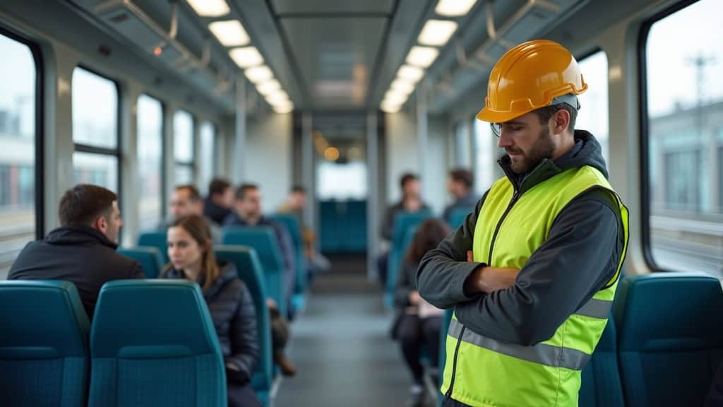 Électricien en train d