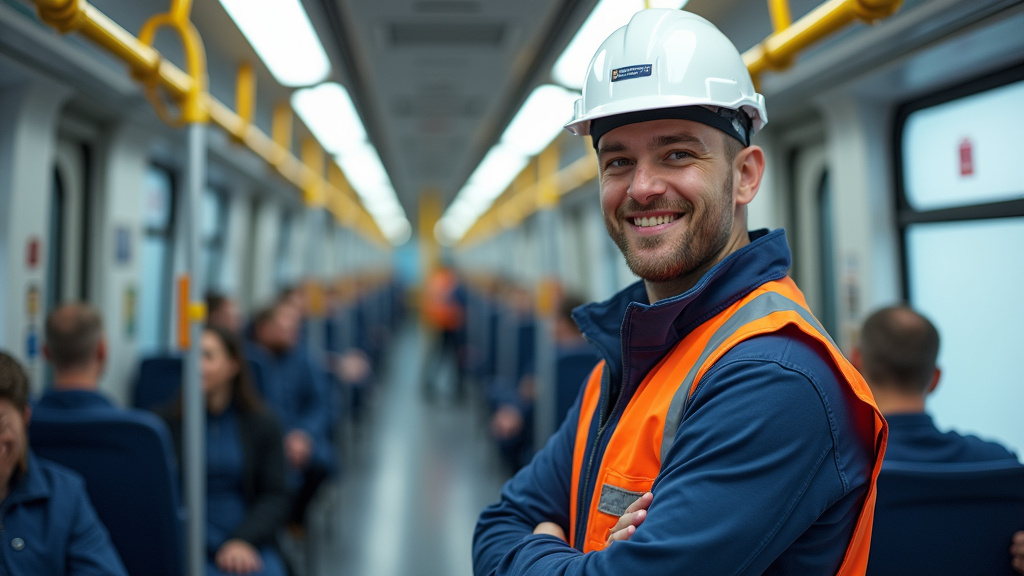 Électricien en train d