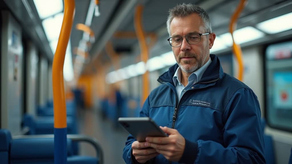 Électricien en train d