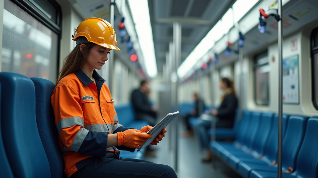 Électricien en train d