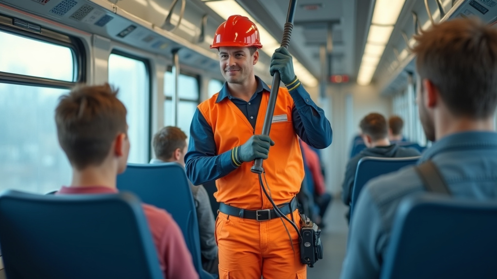 Électricien en train d