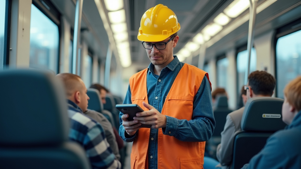 Électricien en train d