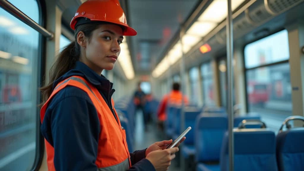 Électricien en train d