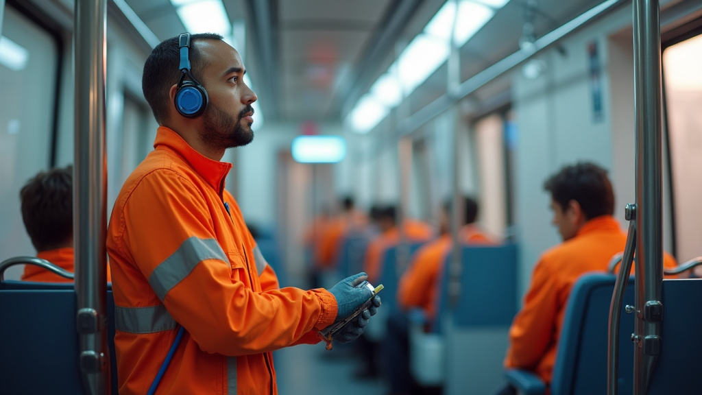 Électricien en train d