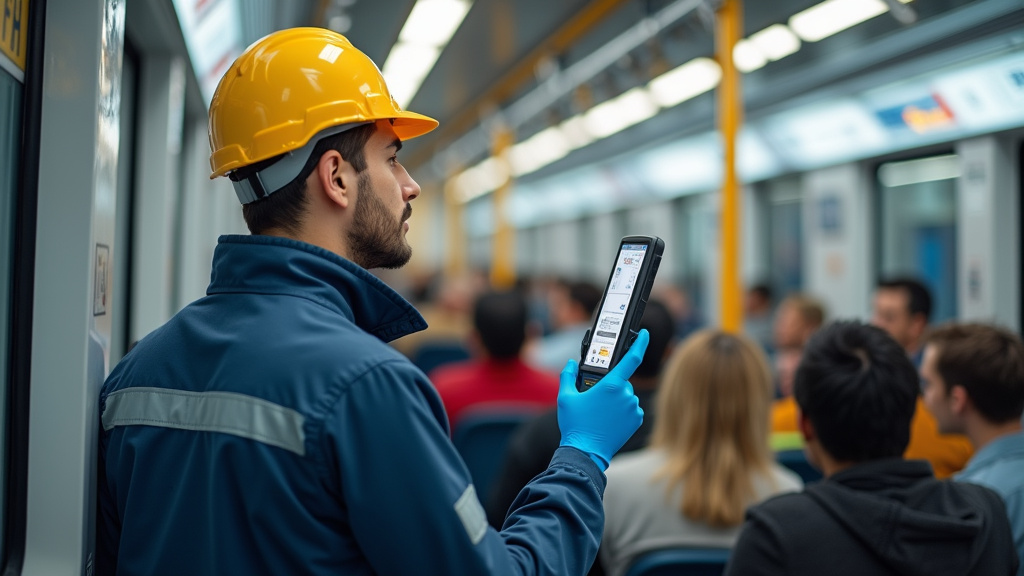 Électricien en train d