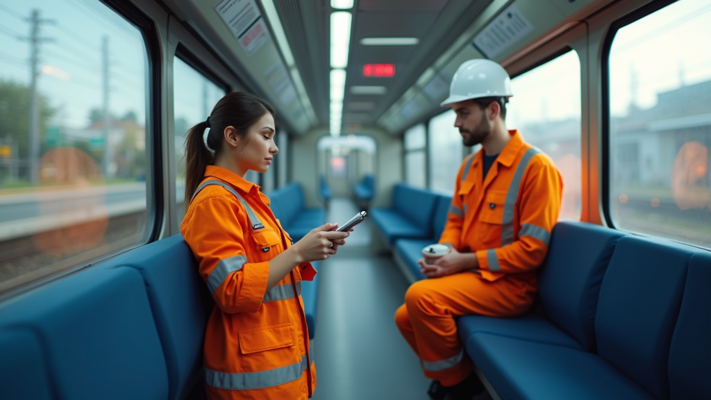 Électricien en train d