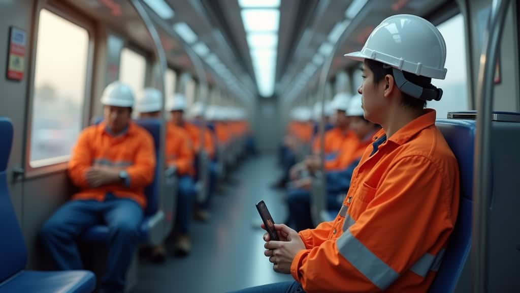 Électricien en train d