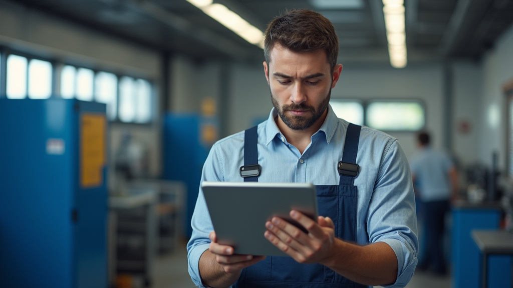 Électricien en train de réaliser un diagnostic de l