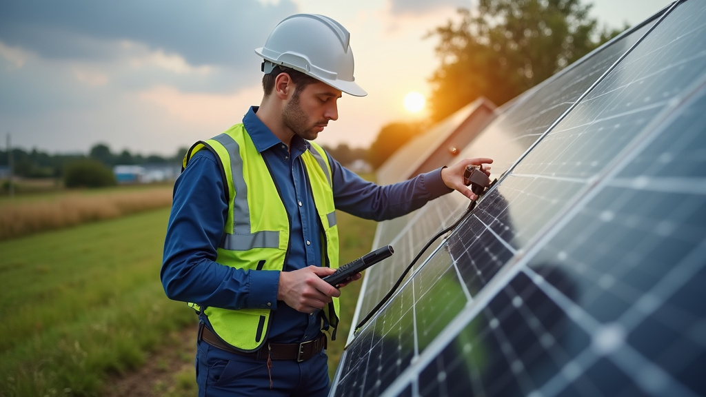 Électricien en train d’installer une borne de recharge à Chabeuil