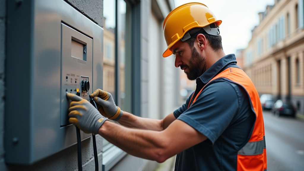 Électricien IRVE en intervention pour l