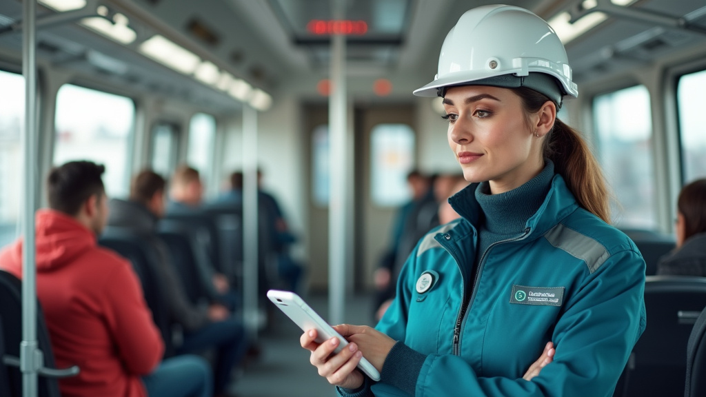 Électricien IRVE en train d