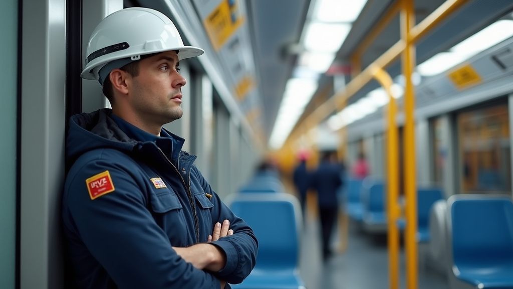 Électricien IRVE en train d