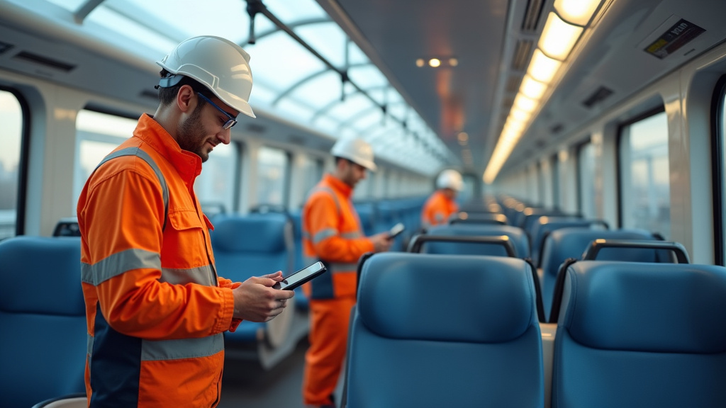 Électricien IRVE en train d