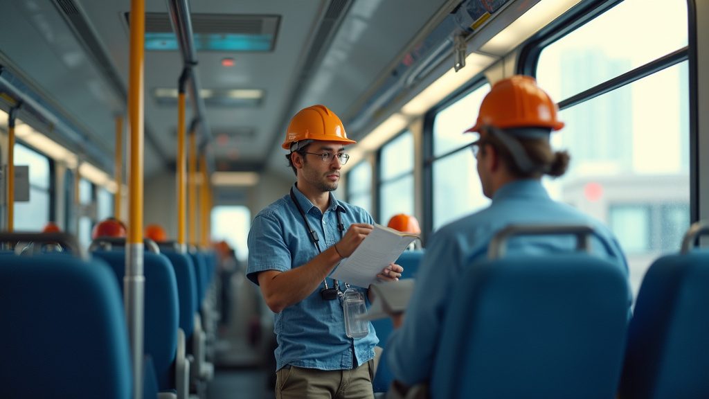 Électricien IRVE en train d