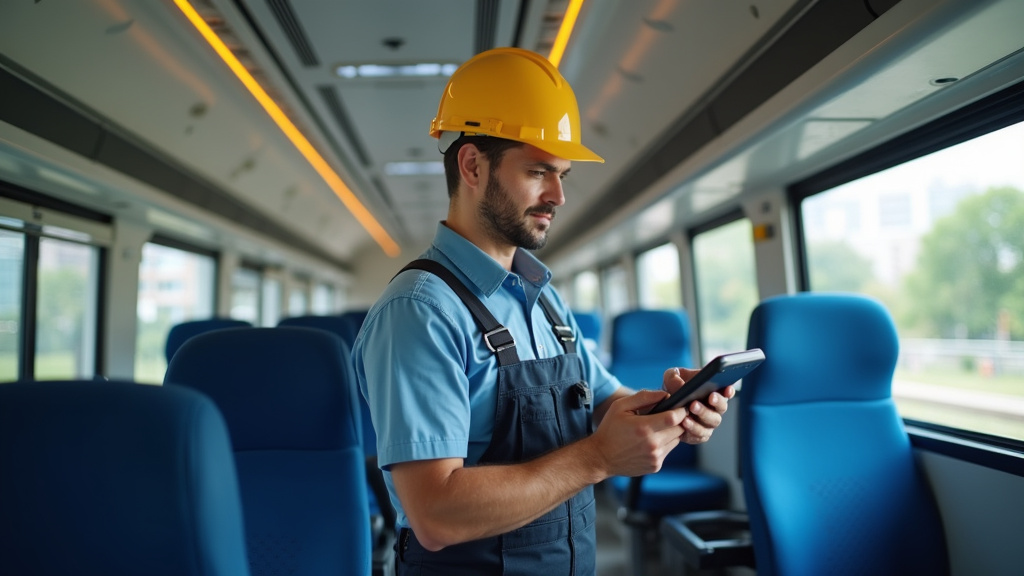 Électricien professionnel en train d