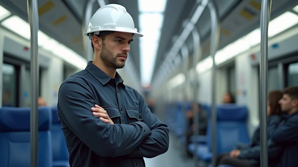 Électricien professionnel en train d