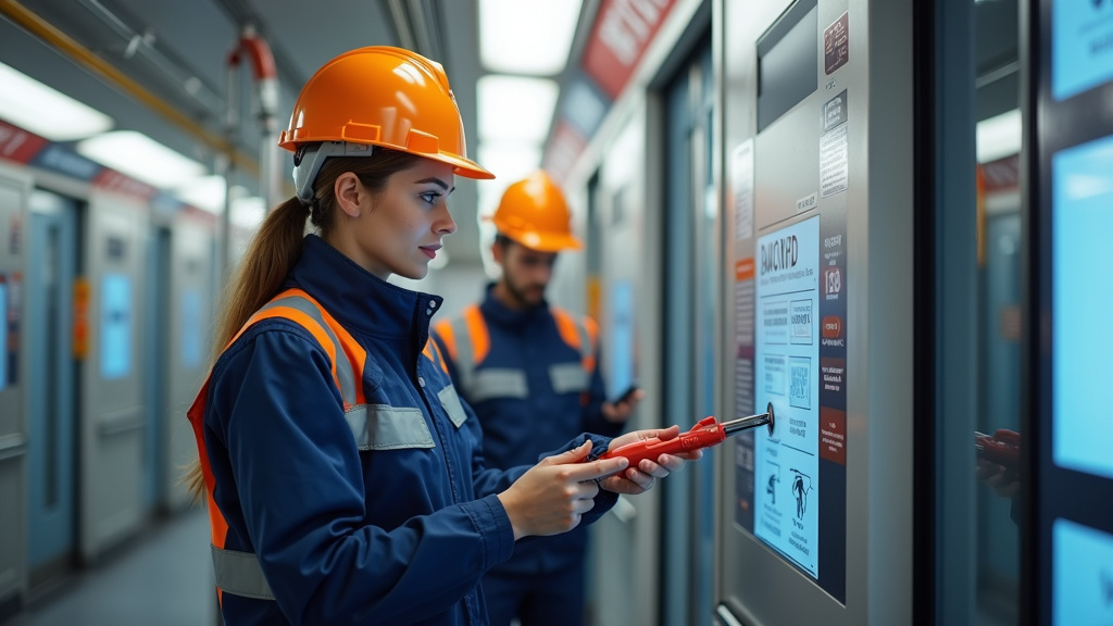 Électricien qualifié IRVE en train d