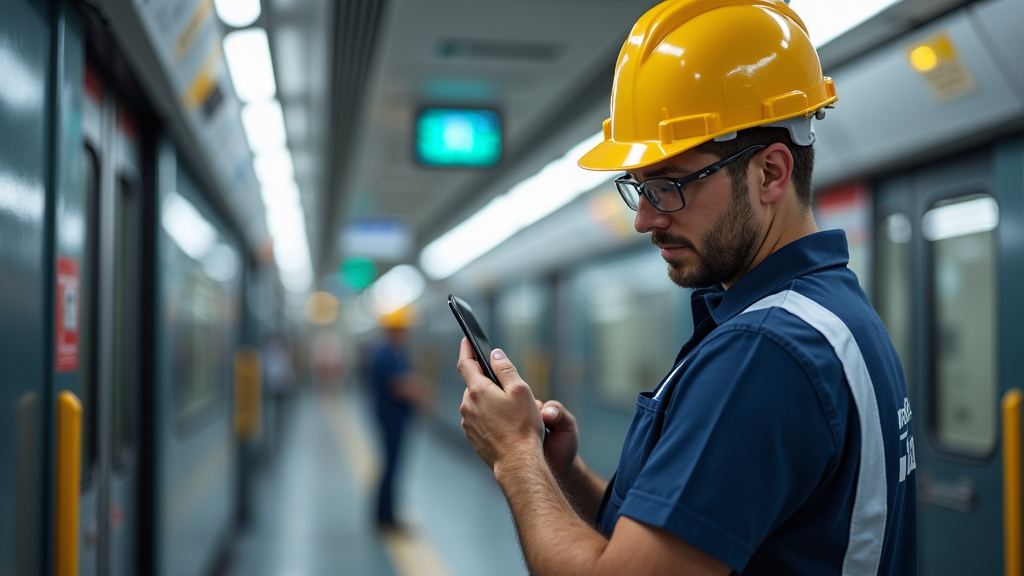 Électricien qualifié IRVE en train d