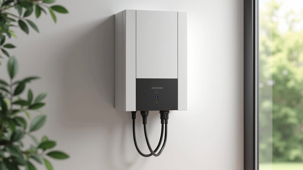 Exemple de borne de recharge wallbox installée chez un particulier à Le Diamant